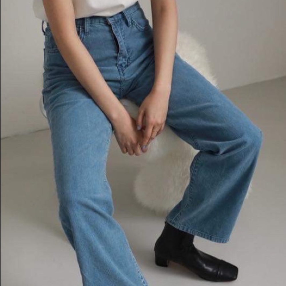 Morandi Blue Corduroy Pants